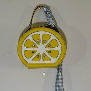 Yellow and White Lemon Slice Handbag